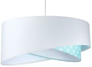 Biało-miętowa lampa wisząca welurowa - EX1000 A0-M00