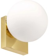 Lampa Ścienna Kinkiet Szklana Kula APP1009-1W Złota