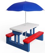 Zestaw mebli dziecięcych ze słonecznikiem JASMIN, 67x78,5x42,5cm, niebieska/biała/czerwona Spielwerk