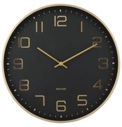 Karlsson 5973BK designerski zegar ścienny czarny, średnica 40 cm