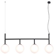 Mleczne klosze, lampa liniowa, cztery białe-mleczne klosze-Faro 4