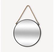 Atmosphera - Lustro ścienne EDEN śr. 38 cm czarny