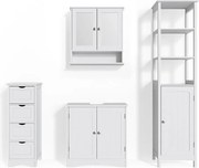 Zestaw mebli łazienkowych biały 60x30x60 bianco