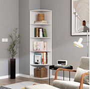 Półka narożna biały 40x40x180 fabienne