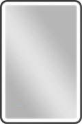 HOMCOM 90 x 60 cm lustro łazienkowe LED, światła, 3 kolory, ściemnialne, funkcja pamięci, poziomo i pionowo, czarne