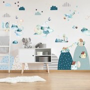 Naklejki na ścianę - Wzgórza i wioski