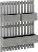 Outsunny Zestaw skrzynek na kwiaty, montaż ścienny, swobodnie przenośne, lite drewno, 60 x 16 x 80 cm | Aosom PL