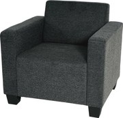 Fotel Moncalieri, tkanina/tekstylia,  antracytowo-szary