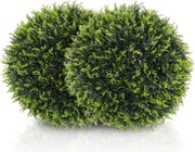 HOMCOM Sztuczne Rośliny w Zestawie 2 szt., UV-Odporna Dekoracyjna Roślina, Deko-Rośliny, Indoor, Outdoor, 45 cm, Zielony