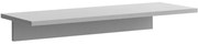 Krótsza półka LAYERS do paneli ściennych, 800 mm, szara