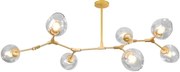 Lampa Wisząca Szklane Kule 7 Ramion APP507-7C Złota
