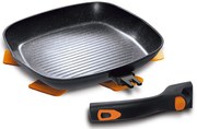 Nowoczesna patelnia grillowa z odpinanym uchwytem D6-S43