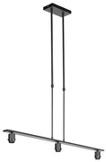 Lampa wisząca czarna bez klosza - Combi 3 Deluxe Nowoczesny Oswietlenie wewnetrzne