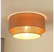 Duolla - Lampa sufitowa BOHO 1xE27/15W/230V śr. 45 cm beżowa/brązowa