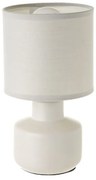 Kremowa ceramiczna lampa stołowa z tekstylnym kloszem (wys. 22 cm) – Casa Selección