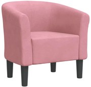 Różowy fotel tapicerowany welurowy  T3-P03