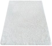 Biały puszysty dywan prostokątny C4-R23