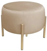 Pufa WILFRED MG VELVET beżowa/złota ATOS