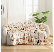 Mikropluszowy koc PAPAVA, kremowy Rozmiar: 200 x 220 cm