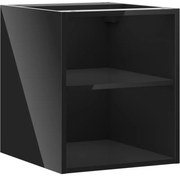 Mexen Box-A szafka otwarta z półką 40 cm, czarna połysk - 91AX2-0400-470-0-70