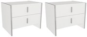 Zestaw 2 szafek nocnych z 2 szufladami - Biały - CADEBA