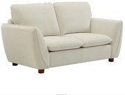 Kanapa  2-osobowa z tkaniny w kolorze złamanej bieli MENARDIA