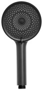 Plastikowa słuchawka prysznicowa w kolorze matowej czerni ø 12 cm Softwater – Wenko