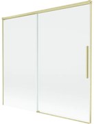 Mexen Rox parawan nawannowy 2-skrzydłowy rozsuwany 170 x 150 cm, transparent, złoty szczotkowany - 8C9-170-001-55-00