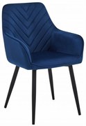 Krzesło jadalniane NANA VELVET, niebieskie