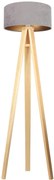 Lampa stojąca HOME 40 szara/złota/sosna BPS KONCEPT