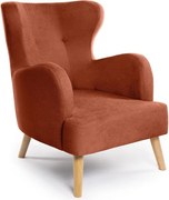 Ceglasty fotel typu uszak Noemye – Bonami Selection