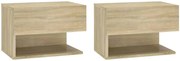 Zestaw wiszących szafek nocnych dąb sonoma Z0-R99