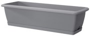 Skrzynka balkonowa z podstawką Respana Easy Care 59x19x14 cm szary kamienny PROSPERPLAST