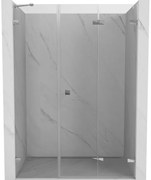 Mexen Lunar-F drzwi prysznicowe składane prawe 140 cm, transparent, chrom - 836S-140-050-01-00-P