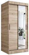 Szafa przesuwna MODUO COMFORT 90 dąb sonoma z lustrem po prawej MKPOL