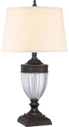 Quoizel QZ-DENNISON-PB - Lampa stołowa DENNISON 1xE27/60W/230V brąz