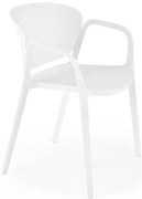 Białe krzesło plastikowe K491