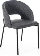 Greta - 2-częściowe krzesło materiałowe w kolorze szarym