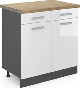 Szafka dolna do kuchni biały wysoki połysk 80x60x81.6 r-line