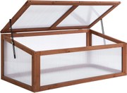 Outsunny Mała szklarnia, Ogrodowa mini szklarnia z płytami PC, Dobra przepuszczalność światła, 100D x 65S x 40W cm