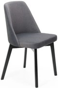 Grafitowe krzesło tapicerowane drewniane K3-D12