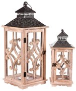 Zestaw latarni drewnianych Brandstatt, 2 szt.