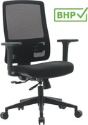 Fotel biurowy z oparciem siatkowym Popstar Mesh Lux, zgodny z normą BHP