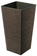 Donica ogrodowa kwadratowa Furu Square Eco Wood 75 cm kawa PROSPERPLAST