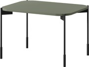 Stolik kawowy Sonatia 60 cm prostokątny na metalowych nogach - oliwka