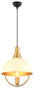 Lampa wisząca na przewodzie MONZA 1xE27/40W/230V śr. 30 cm kremowy/złoty