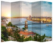 Parawan - Miasto Budapeszt z rzeką (210x170 cm)