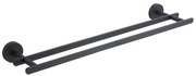 Mexen Loft podwójny wieszak na ręcznik, czarny - 7012625-70