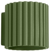 Kinkiet AURA zielony oliwkowy G9 ryflowany SOLLUX  LIGHTING