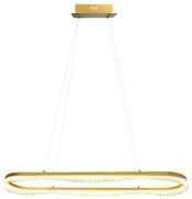 Lampa wisząca złota, kryształki PRECIOSA 45W LED